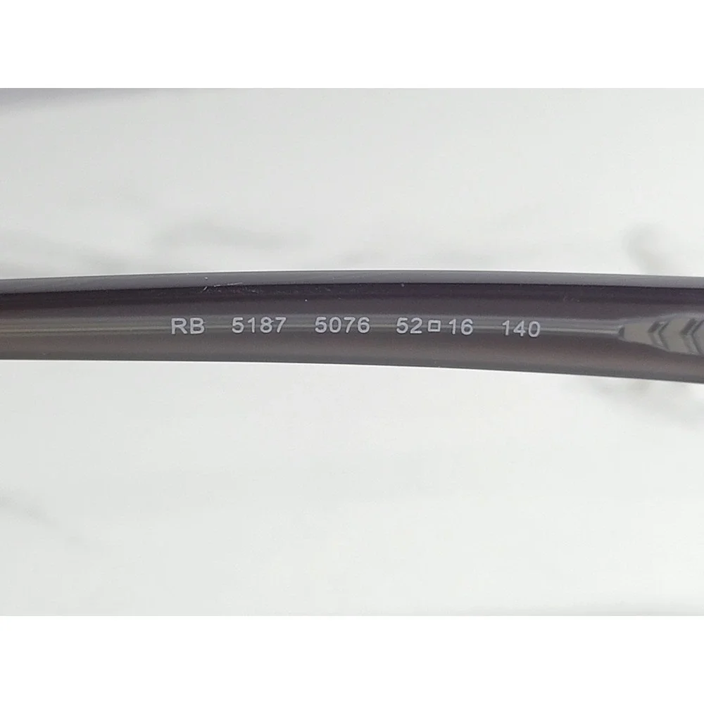 Ray-Ban Eyeglasses Frames RB5187 5076 Gray Brown Acetate Rectangular 52-16-140